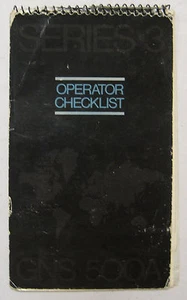 Series 3 VLF Omega  Navigation System Original Operator's Checklist - Picture 1 of 1