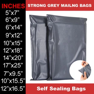 GREY MAILING BAGS STRONG POLY POSTAL POST POSTAGE SELF SEAL PACKAGING STRONG - Picture 1 of 15