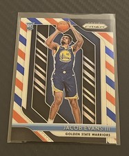 2018-19 Panini Prizm Red White Blue Refractor #212 Jacob Evans III 