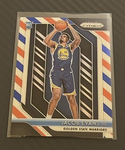 2018-19 Panini Prizm Red White Blue Refractor #212 Jacob Evans III 