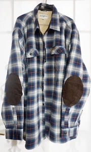 Field&Stream Sherpa Lined Flannel Jacket Plaid Shacket 3XL Blue/Rust - Picture 1 of 5