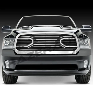 Big Horn Chrome Packaged Grille+Chrome Shell for 13-18 Dodge Ram 1500 - Picture 1 of 3