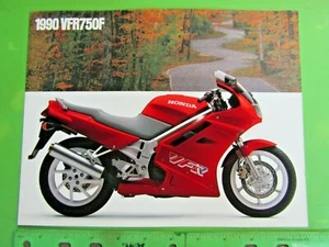 1990 HONDA VFR 750 F NOS OEM DEALER'S SALES SHEET BROCHURE # 2 - Picture 1 of 5