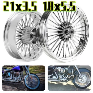 21X3.5 18X5.5 Fat Spoke Wheels ABS for Harley Touring Bagger FLHX FLHTK 09-2025 - Bild 1 von 10