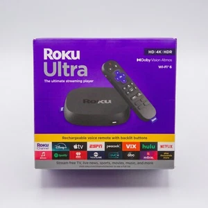 Roku Ultra HD 4K HDR Dolby Vision Atmos Wi-Fi 6 Streaming Device (4850R) NEW - Picture 1 of 12