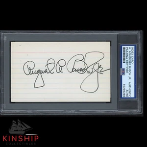 August Busch Jr signed 3x5 Index Card PSA DNA Slabbed Cardinals Auto Rare C3519 - Picture 1 of 1