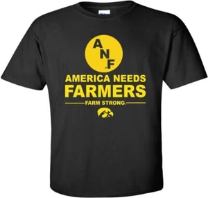 T-Shirt America Needs Farmers with Big ANF Farm Strong - Iowa Hawkeyes schwarz - Bild 1 von 6