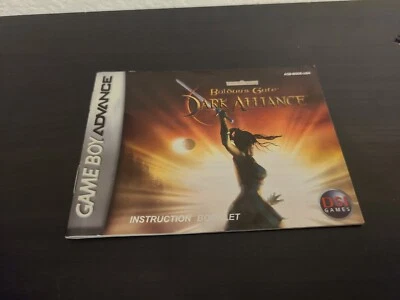 Baldurs Gate Dark Alliance только руководство Nintendo Gameboy Advance GBA  - Изображение 1 из 2