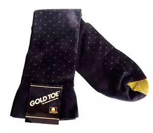Calcetines de vestir negros punta dorada para hombre, 1 par - Estilo 377S - Imagen 1 de 10