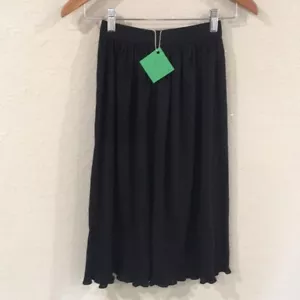 Mom and Pop's Kids Girls M 8 Skirt Black Maxi Jersey 100% Cotton Wavy Edge Boho - Picture 1 of 10