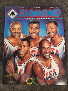 DIAMOND SPORTS Vol.1 No.2 Dream Team Jordan Magic Auto by Artist Angelo Marino - Picture 1 of 4