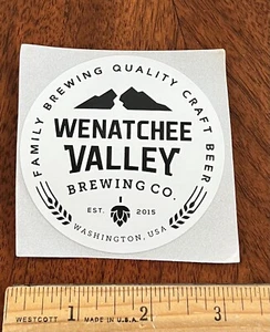 WENATCHEE VALLEY BRAUEREI BIER AUFKLEBER Washington Brew Craft Brewing Aufkleber Handwerk - Bild 1 von 1