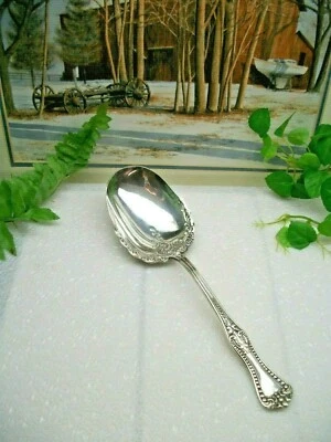 Antique Forbes Silver Co.  CLOVIS  8.5"   Silverplate Casserole Berry Spoon 1898 - Изображение 1 из 4