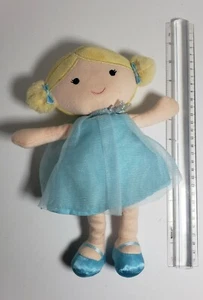 Carter’s Plush Baby Doll Blonde Pigtails Blue Tulle Dress Ballerina - Picture 1 of 10