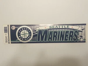SEATTLE MARINERS Vintage Team Bumper Sticker (1990's) Decal Strip - Picture 1 of 2