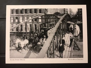 POSTKARTE UNBESENDET ILLINOIS, CHICAGO - ROUTE 66- ADAMS STREET BRIDGE - REPRO - Bild 1 von 3