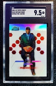 DWYANE WADE 2002-03 TOPPS FINEST #182 XRC SGC 9.5 GEM ROOKIE REFRACTOR  /250 RC - Picture 1 of 2