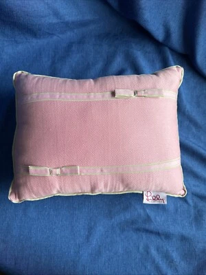 Lily Pulitzer Pink Lumbar Pillow With Green And Pink Ribbon Detail - Image 1 of 4