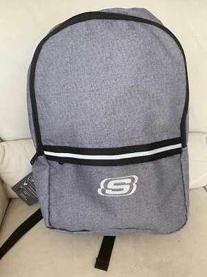 Skechers Eclipse Backpack Gray & Black School  Bag Laptop Pockets Lightweight - Image 1 of 4
