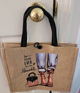 NEW.  Fashion Girl With Pretty Leg Canvas Tote - Picture 1 of 4