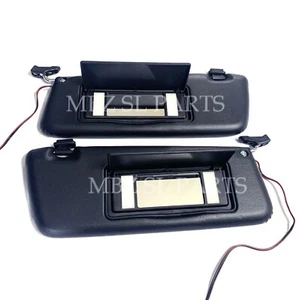 Pair of NEW Blue Sun Visor With Vanity Mirrors for Mercedes W107 R107 560SL USA - Picture 1 of 11