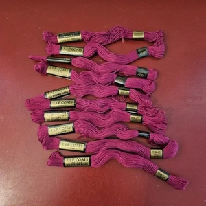 VINTAGE J&P COATS JEWEL ROSE 59-C EMBROIDERY FLOSS Lot Of 10 Skiens - Picture 1 of 3