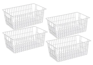 Cesta de almacenamiento de alambre congelador organizador contenedores almacenamiento de alimentos cestas de metal con... - Imagen 1 de 7