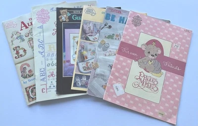 Lot of 6 Vintage Needlepoint Needlework Embroidery Baby Pattern Books - Image 1 of 4