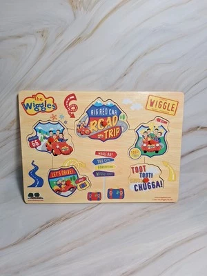 THE WIGGLES Big Red Car Wooden Peg Puzzle Original Cast Anthony Greg Jeff Murray - image 1 of 3