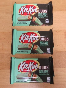 (3) Kit Kat Duos Mint & Dark Chocolate Candy Bars 1.5 Oz Each KitKat - Picture 1 of 2