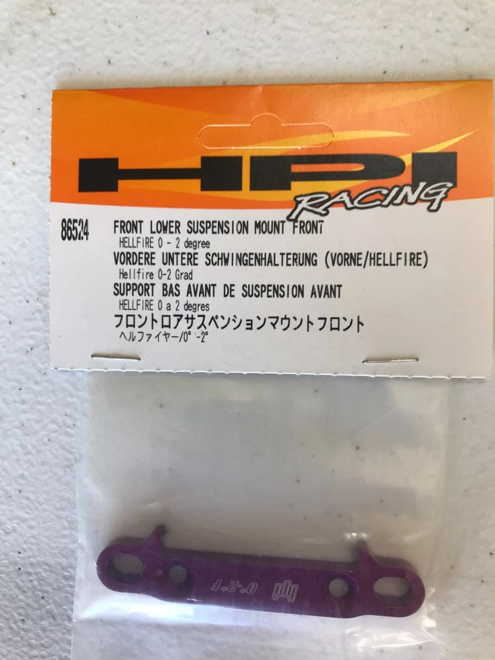 HPI Front Lower Suspension Mount Front (0-2 degree) 86524 for Helfire - Image 1 of 1