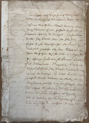 Manuscrito notarial francés 1664 (11 páginas) con transcripción profesional Foto 1 de 4