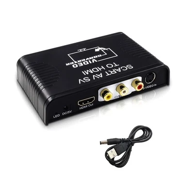 Scart AV S-video To HDMI Composite Switcher RCA Video&Audio Converter Adapter - Image 1 of 4