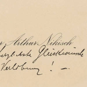 Arthur Nikisch autógrafo director Kapellmeister tarjeta de visita tarjeta de felicitación - Imagen 1 de 2