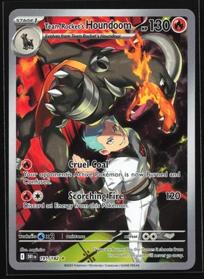 Team Rocket's Houndoom 191/182 Destined Rivals Illustration Rare Pokemon Card - Image 1 of 2