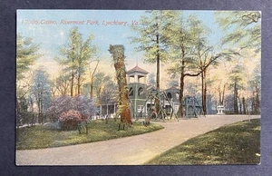 Postal vintage de casino, Rivermont Park, Lynchburg, VA Virginia - Imagen 1 de 2
