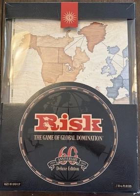 RISK 60th Anniversary Black Deluxe Edition 2019 Wooden Winning Solutions CIB - Image 1 of 4