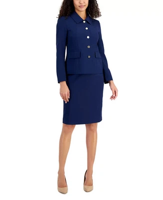 Le Suit Women's Set Sz 10 Button-Up Slim Skirt Set, Regular and - Image 1 of 3