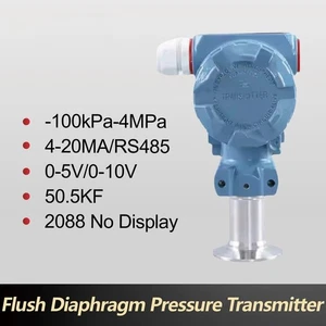 Flush Diaphragm Pressure Transmitter Tri-Clamp 50.5mm 4-20mA RS485 Hygienic - Picture 1 of 13