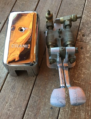 CRANE 2 FOOT  PEDAL WATER VALVE HOT COLD - Image 1 of 3