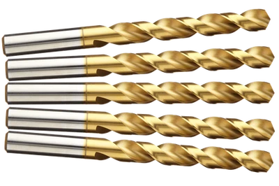5 tlg. HSS-TIN Spiralbohrerset Metallbohrerset Satz Ø 9,6-10mm (0,1) - Bild 1 von 4