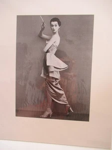 VTG Richard Avedon Print Dovima FATH Evening Dress Photo engraving Mat 16x20 WOW - Picture 1 of 6