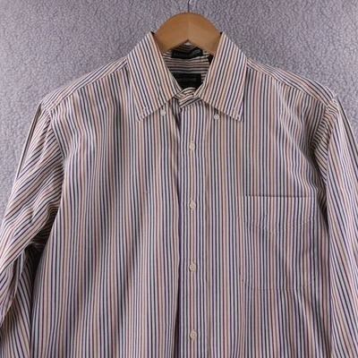Camisa De Colección Nordstrom Gitman Bros Para Hombres Multi Rayas Manga Larga 15.5 33 EE. UU. Foto 1 de 4