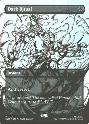 MTG Dark Ritual (2020) *Rainbow Foil* B&W Secret Lair: Venom MT/NM Free Shipping - Image 1 of 2