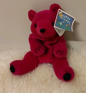 GMA - Floppy Friends Bryce Bear Plush Small Pink Soft Toy W/Tags 20cm - Picture 1 of 5