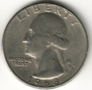 USA - 1968D - Heraldic Eagle Washington ¼ $ - Picture 1 of 1