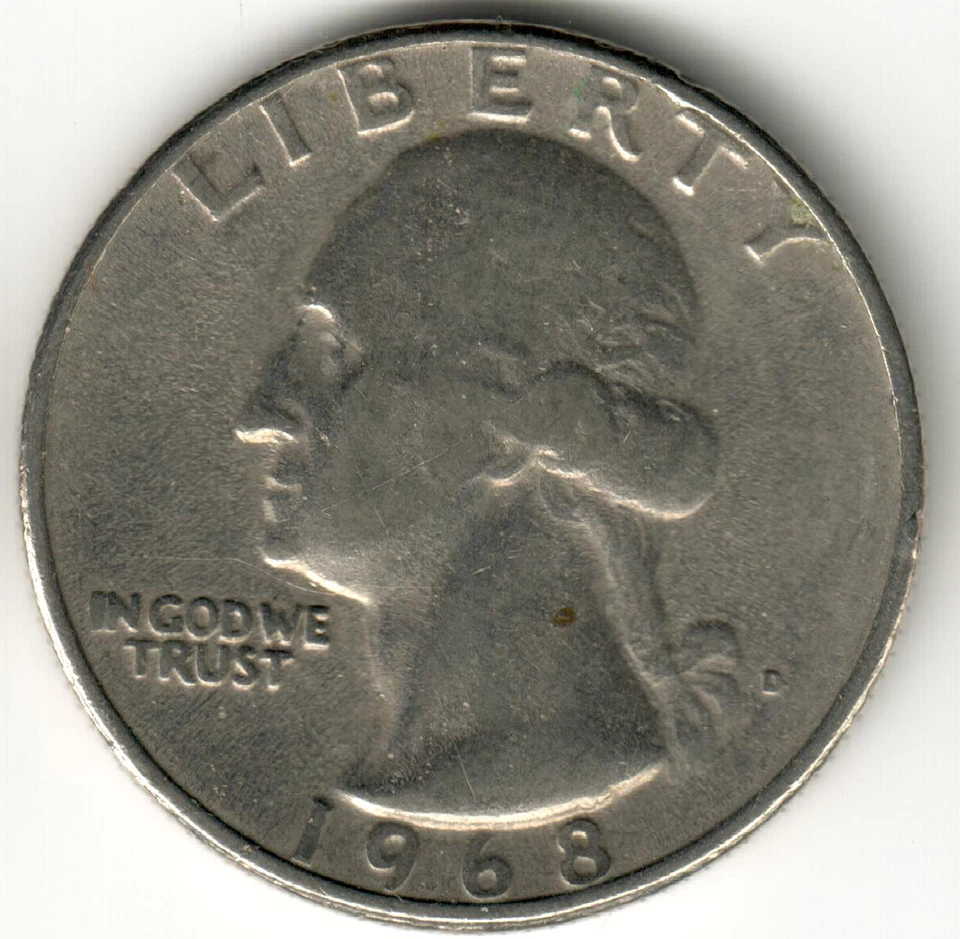 USA - 1968D - Washington ¼ $ - Heraldic Eagle - Image 1 of 1