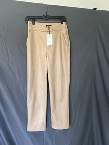 Pantalones de cuero vegano tostado camel 7 For All Manning-xs - Imagen 1 de 7