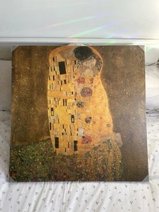BNWT - The Kiss by Gustav Klimt Giclée Canvas Print; 90x90cm PJÄTTERYD IKEA - Picture 1 of 23