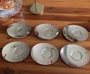 AMC Tee Untertassen 6er  Set ,aus Edelstahl 18/10,Silber,Oval Form,12Lx10Bx1,5H - Bild 1 von 12